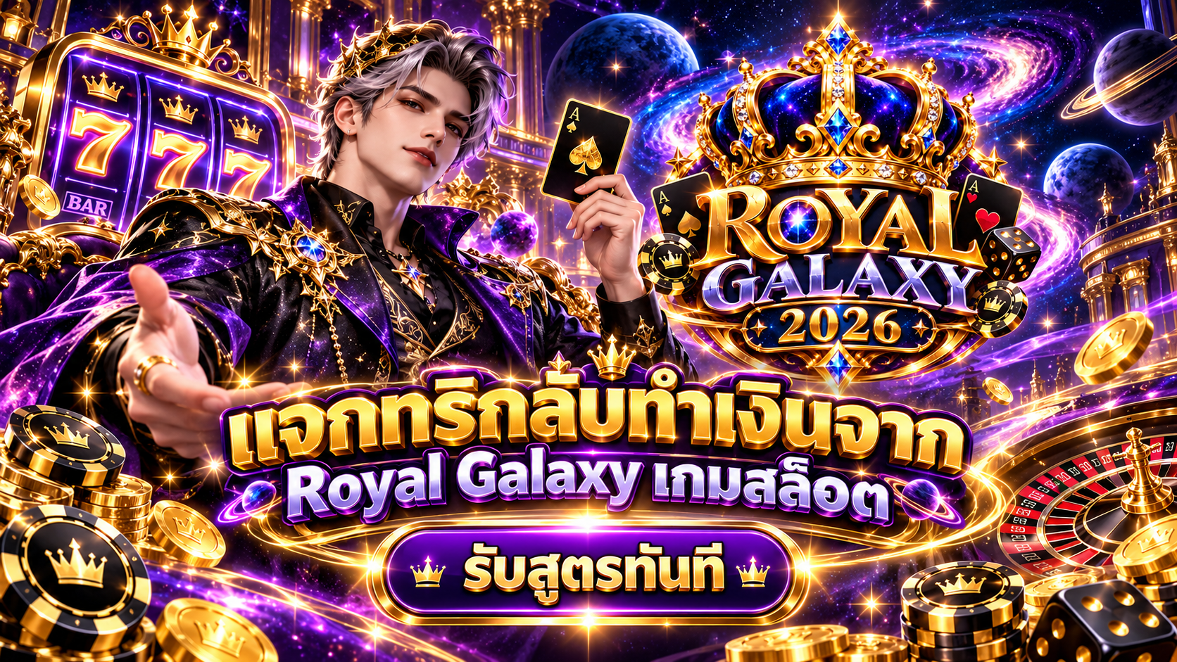 Royal Galaxy คาสิโนออนไลน์ ครบจบที่เดียว โปรโมชั่นเพียบ เล่นง่าย ได้เงินจริง 2026