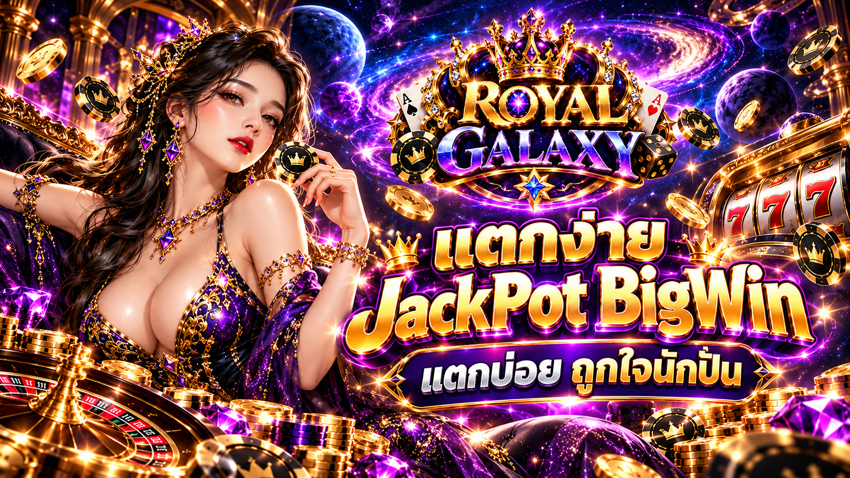 Royal Galaxy คาสิโนออนไลน์ ครบจบที่เดียว โปรโมชั่นเพียบ เล่นง่าย ได้เงินจริง 2026